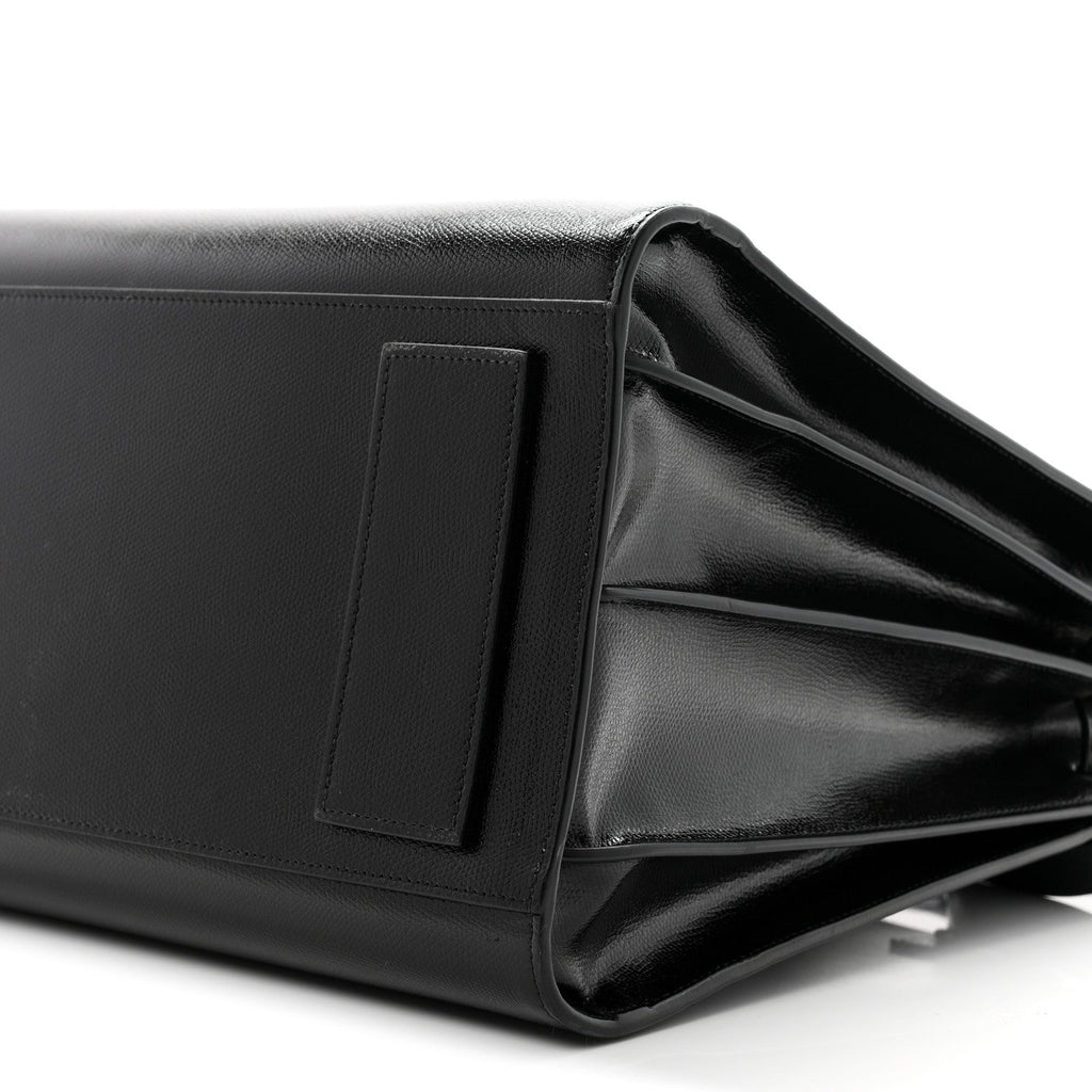 Patent Grain De Poudre Large Souple Sac De Jour Black