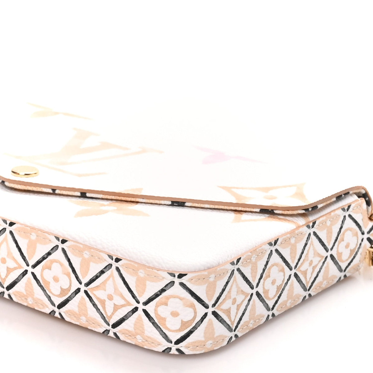 Monogram Giant By The Pool 2.0 Felicie Pochette Chain Wallet Beige