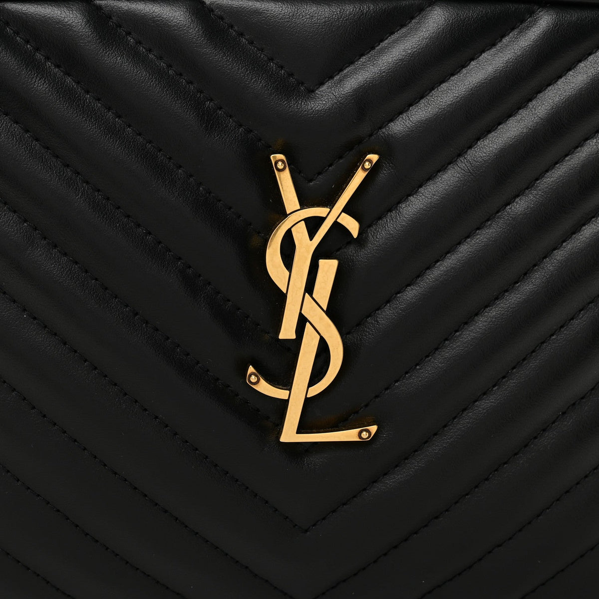 Calfskin Matelasse Monogram Lou Camera Bag Black