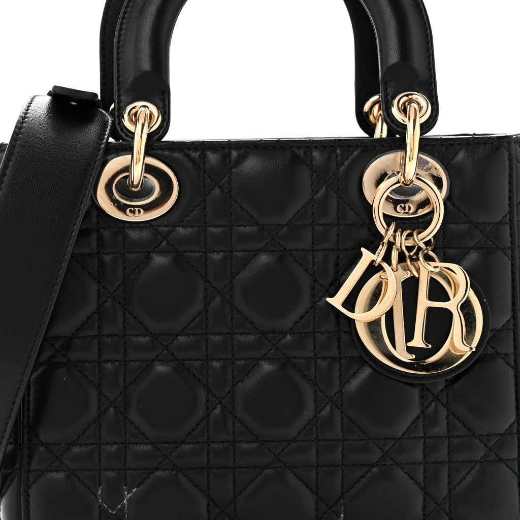 Lambskin Cannage Small My ABCDior Lady Dior Black