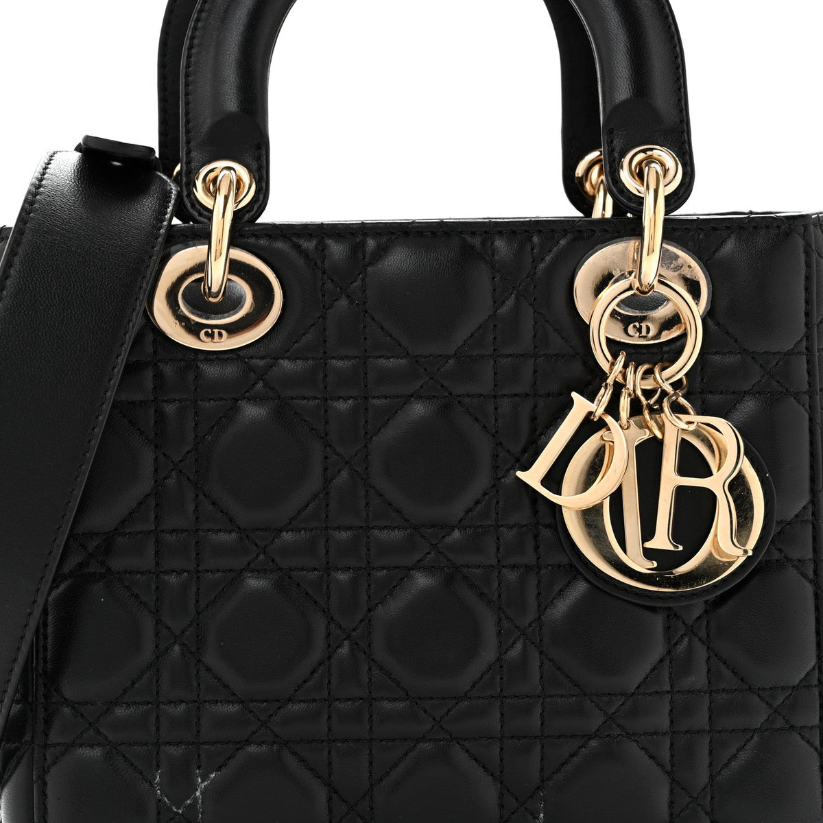 Lambskin Cannage Small My ABCDior Lady Dior Black