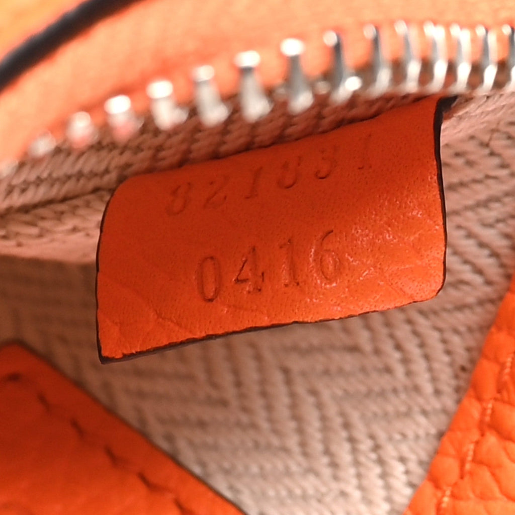 Pebbled Calfskin Mini B Shoulder Bag Orange