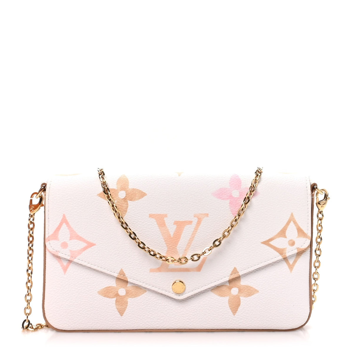 Monogram Giant By The Pool 2.0 Felicie Pochette Chain Wallet Beige