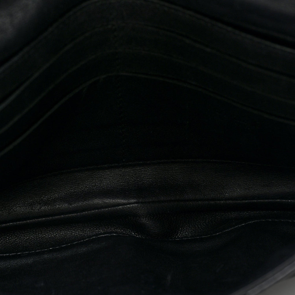 Patent Cannage Wallet on Chain Pouch Black