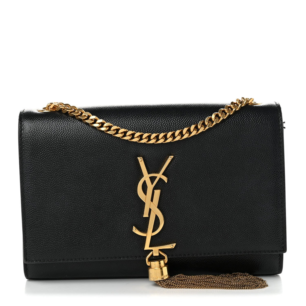 Grain De Poudre Small Classic Monogram Kate Tassel Satchel Black