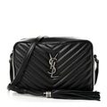Calfskin Matelasse Monogram Lou Camera Bag Black