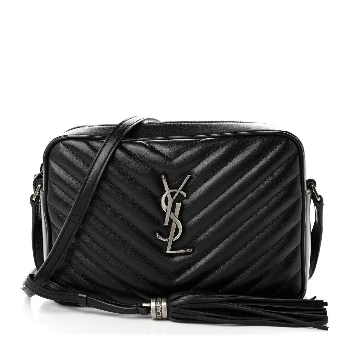 Calfskin Matelasse Monogram Lou Camera Bag Black