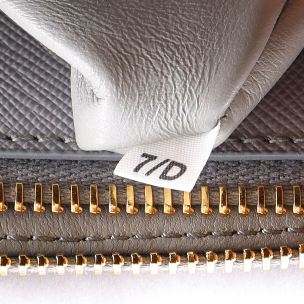Montone Saffiano Mini Galleria Double Zip Tote Fiordaliso