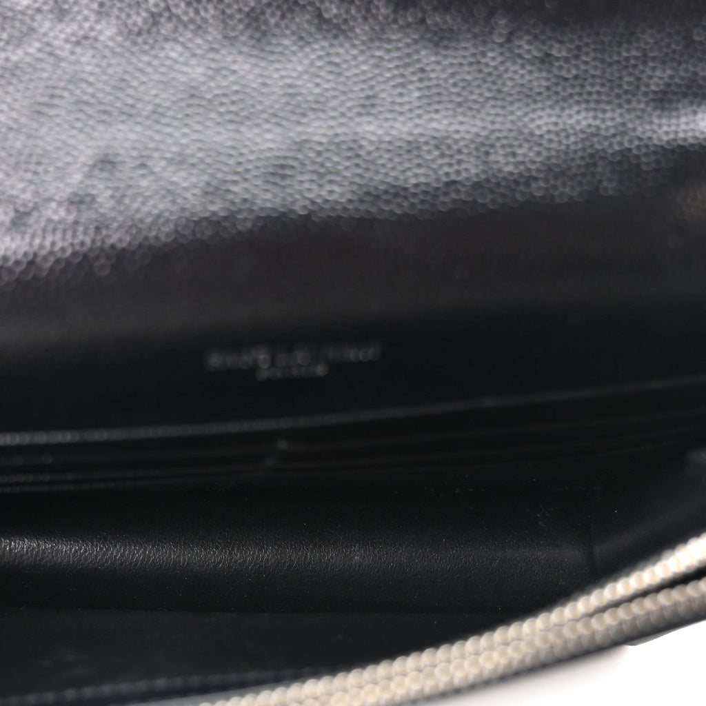 Grain De Poudre Classic Monogram Kate Tassel Chain Wallet Black