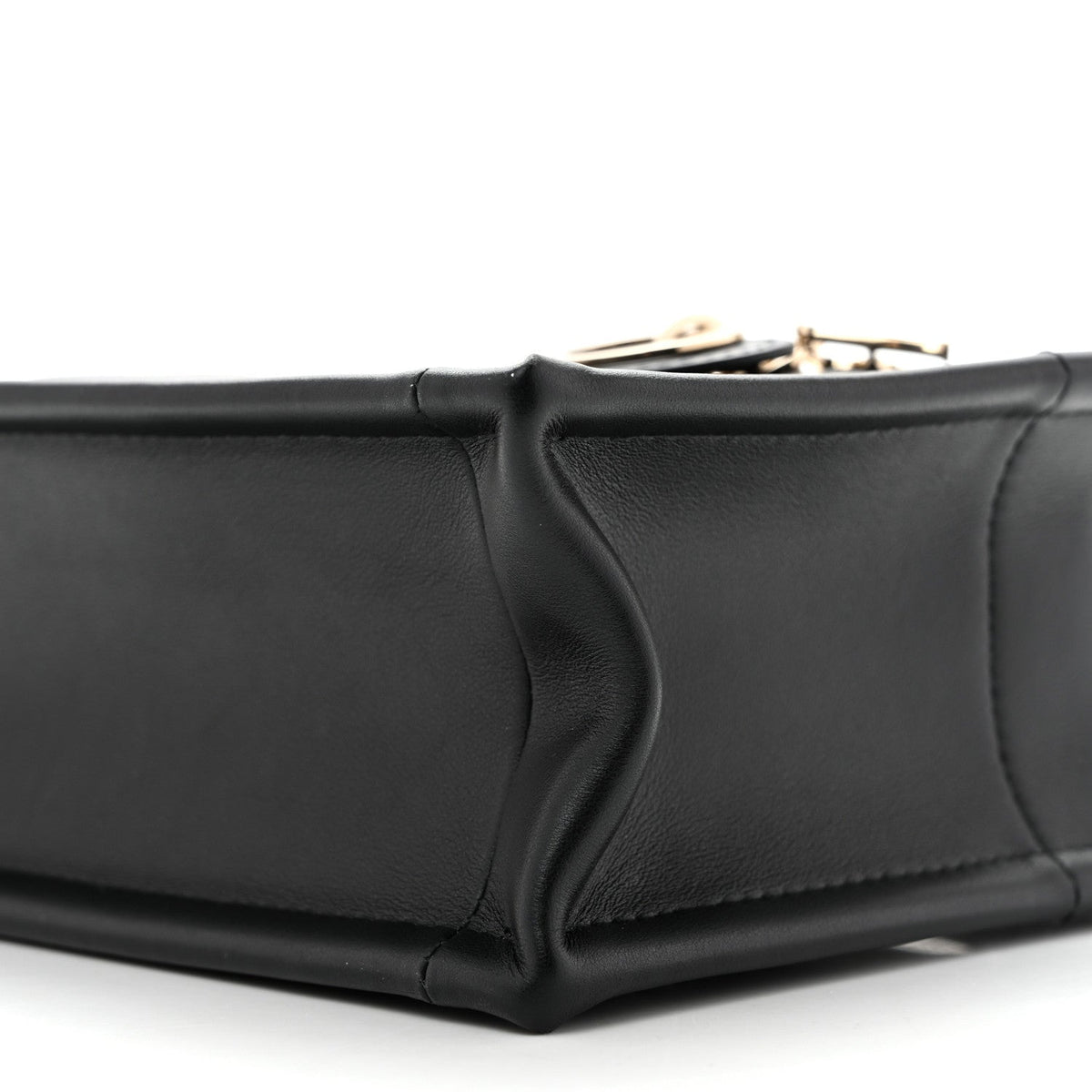 Calfskin Macrocannage Mini Book Tote Black