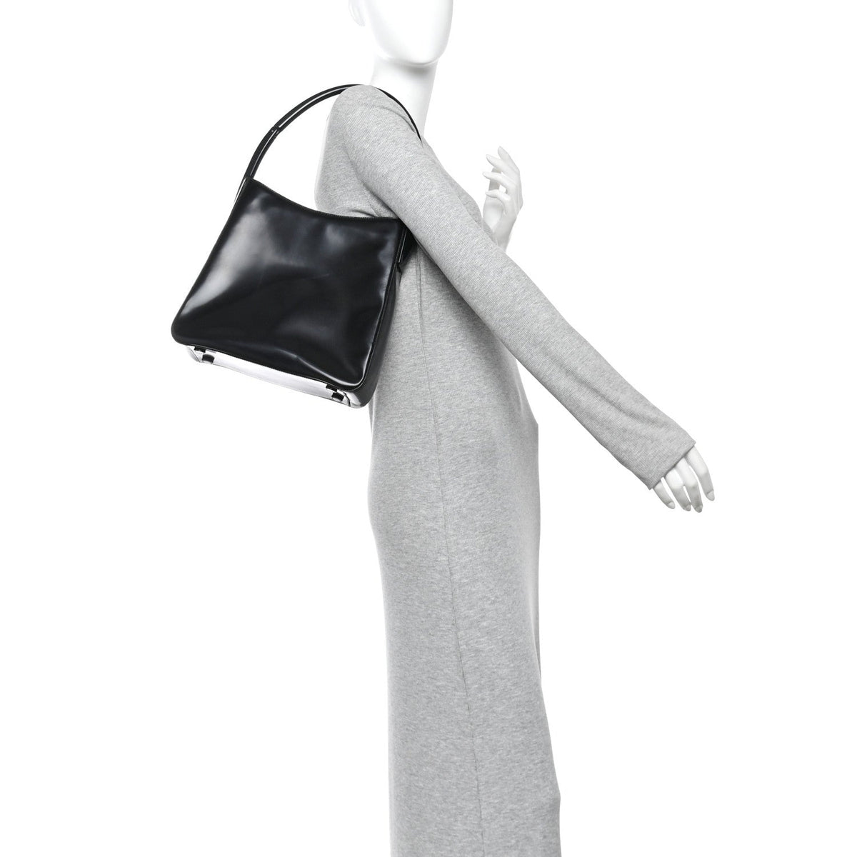 Spazzolato Sport Top Handle Shoulder Bag Black