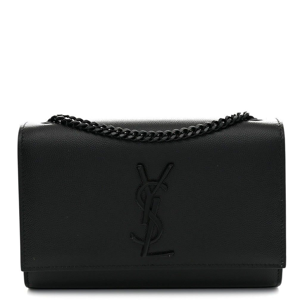 Grain De Poudre Small Monogram Monochrome Kate Satchel Black