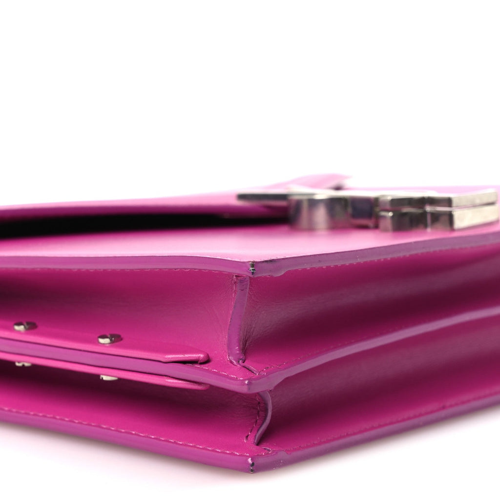 Smooth Calfskin Monogram Cassandra Clasp Bag Electric Fuchsia