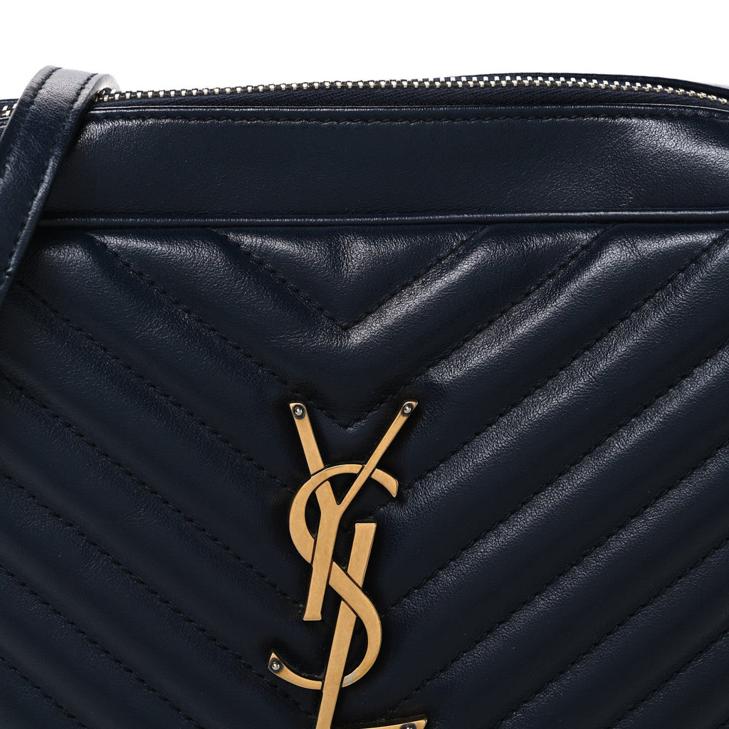 Calfskin Matelasse Monogram Lou Camera Bag Deep Marine