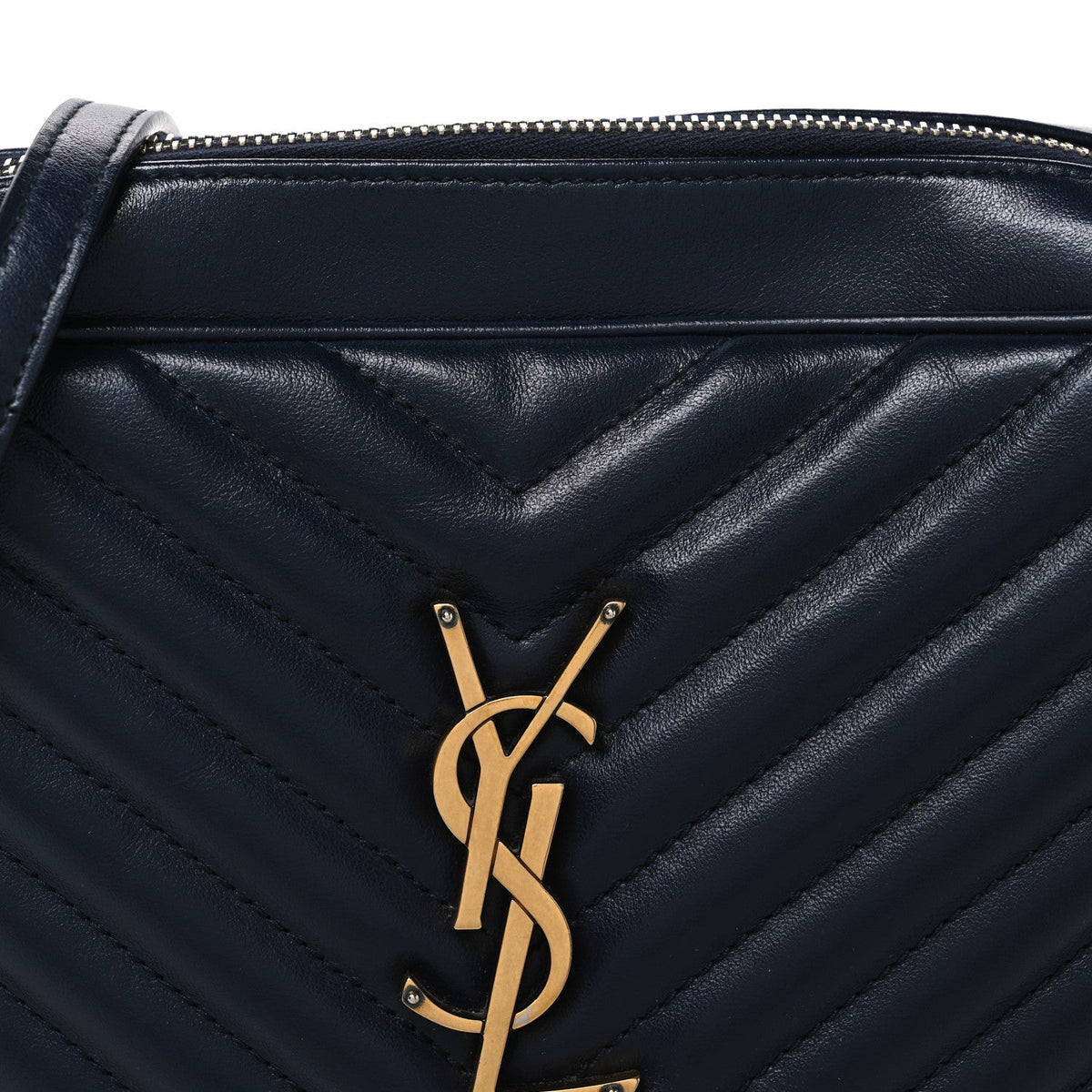 Calfskin Matelasse Monogram Lou Camera Bag Deep Marine