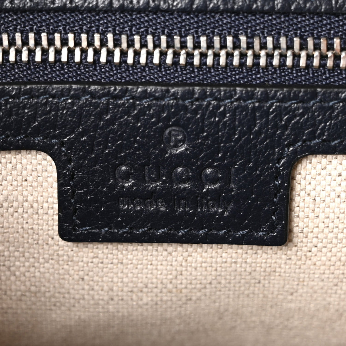 GG Supreme Monogram Textured Dollar Calfskin Web Studded Mini Ophidia Flap Shoulder Bag Beige Blue