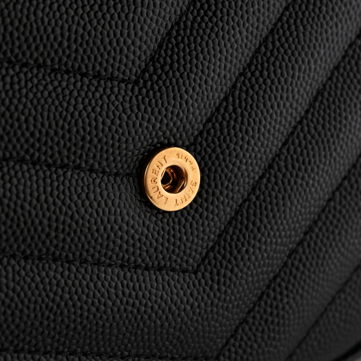 Grain De Poudre Matelasse Chevron Monogram Chain Wallet Black