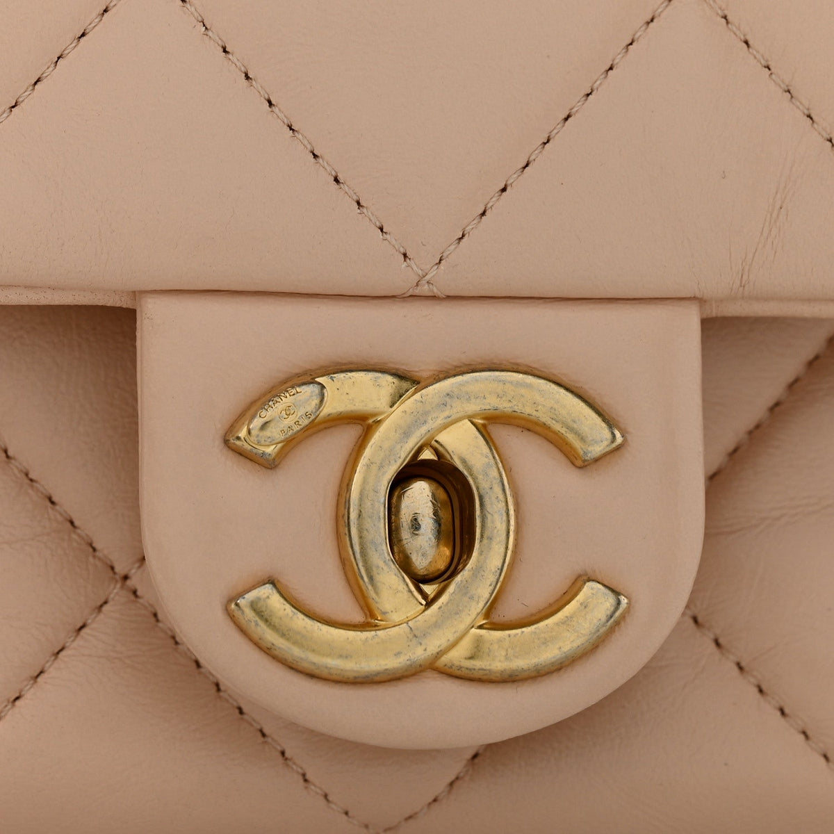 Lambskin Quilted Medium Fancy Jewel Flap Pink