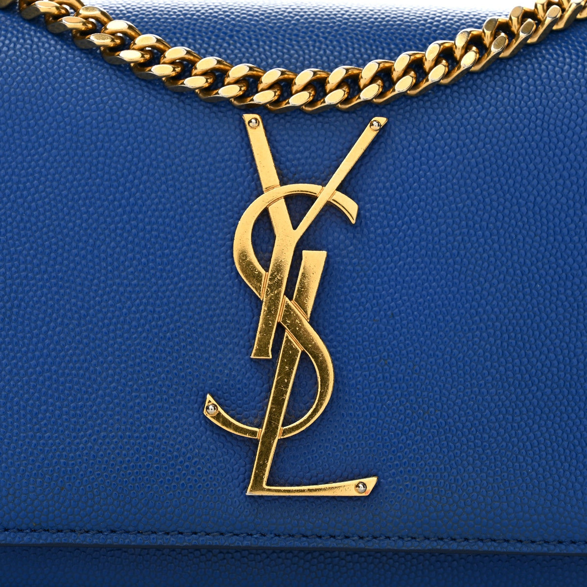 Grain De Poudre Small Classic Monogram Kate Satchel Royal Blue
