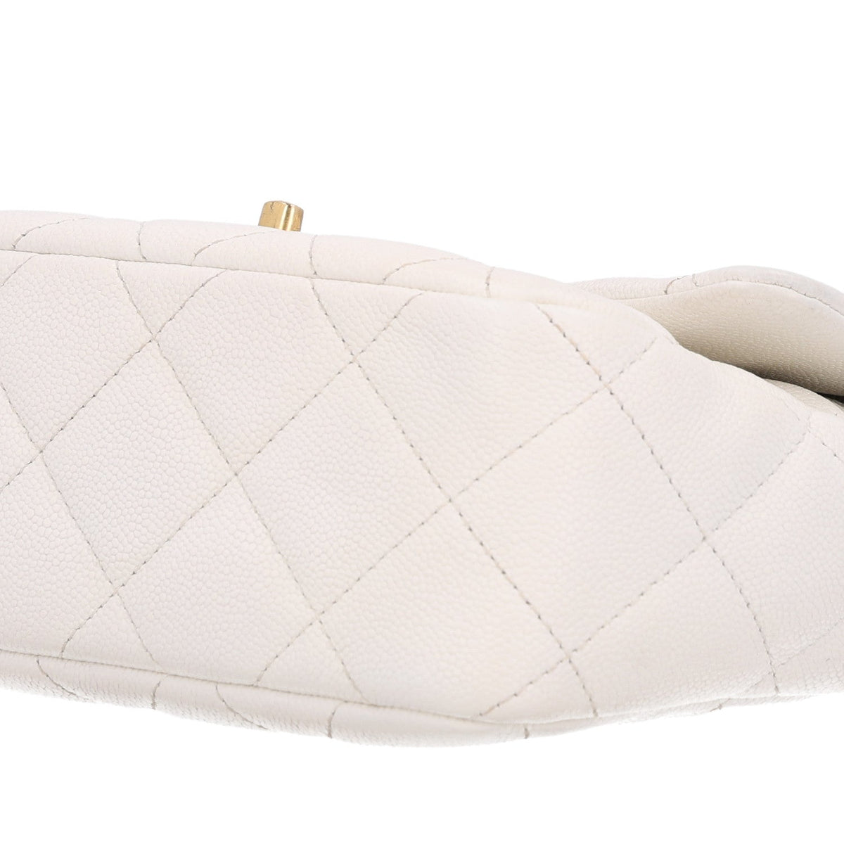 Caviar Quilted Sweetheart Flap White