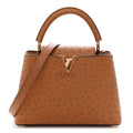 Ostrich Capucines BB Cognac