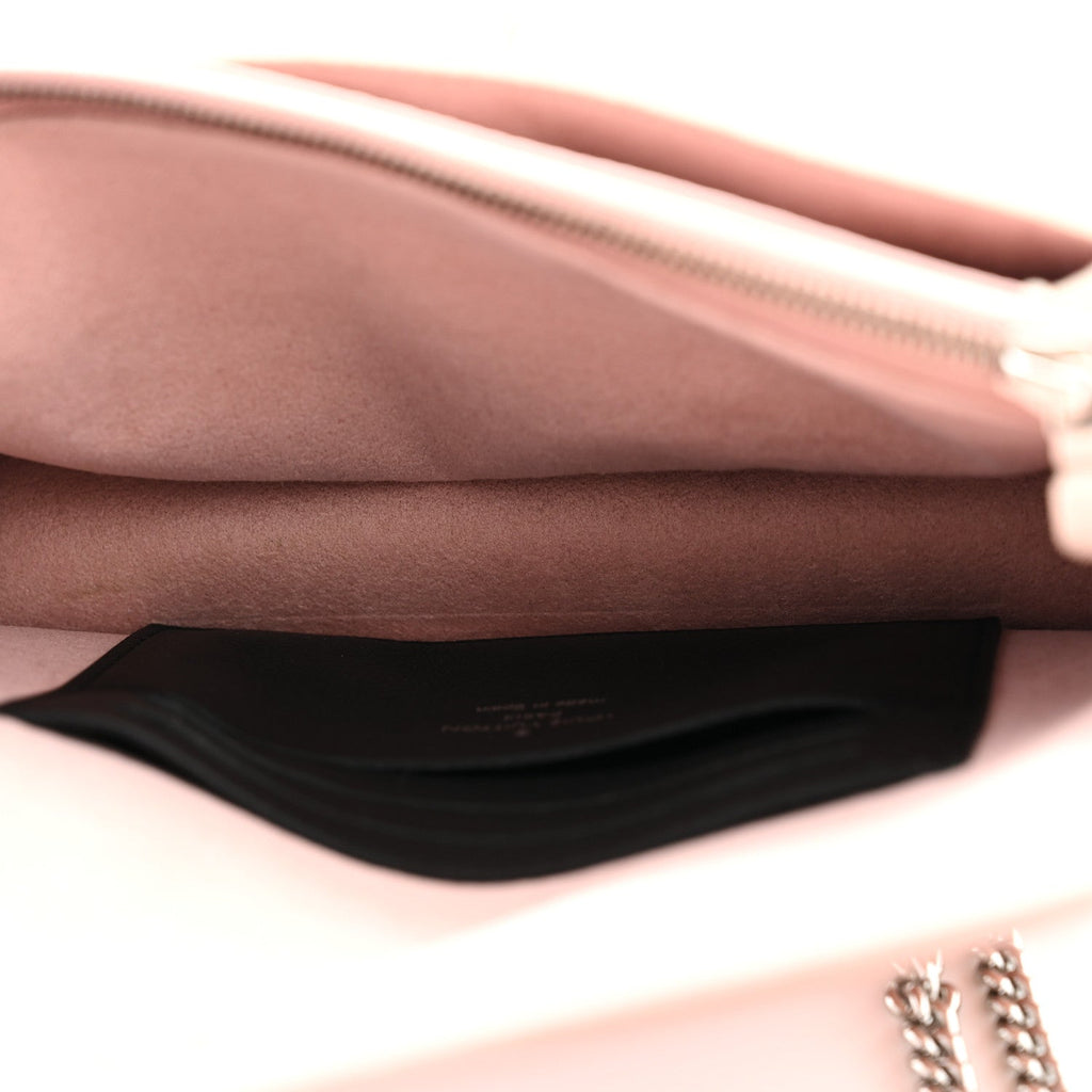 Calfskin Mylockme Chain Pochette Rose Ballet White