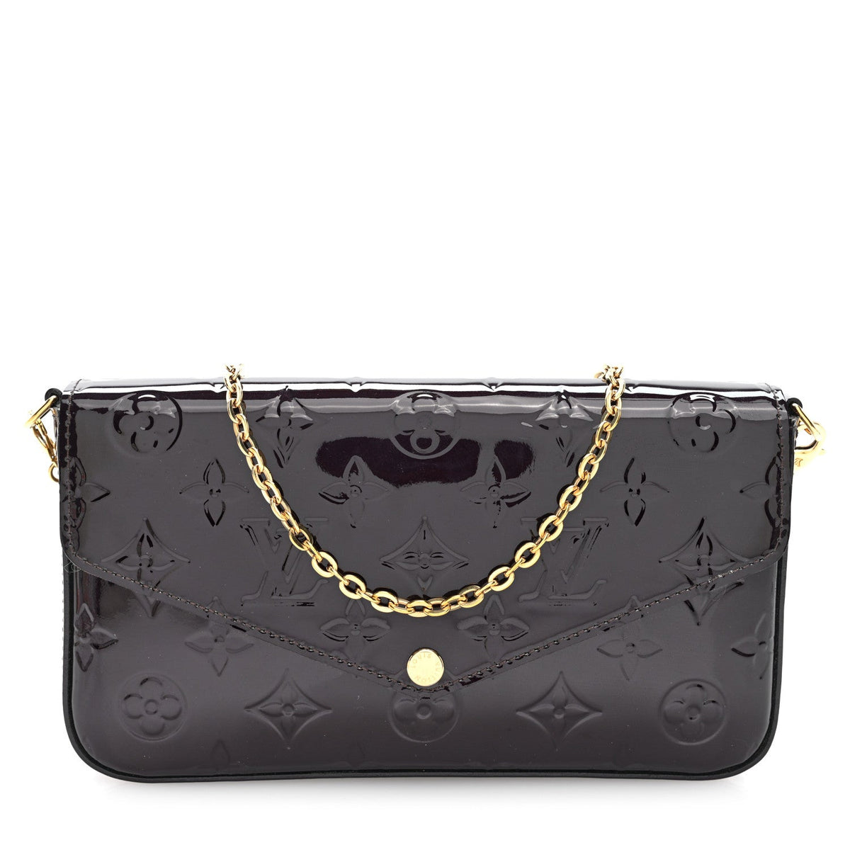 Vernis Pochette Felicie Chain Wallet Amarante