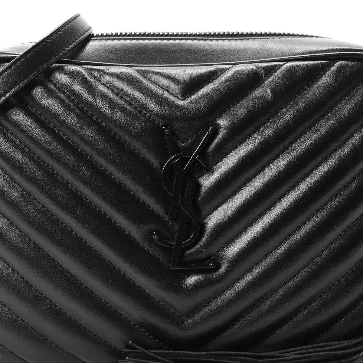Calfskin Matelasse Monogram Monochrome Lou Camera Bag Black