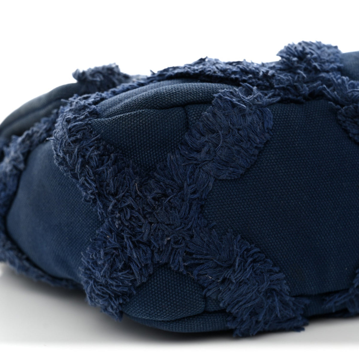 Cotton Canvas Quilted Medium Chanel 19 Flap Navy Blue