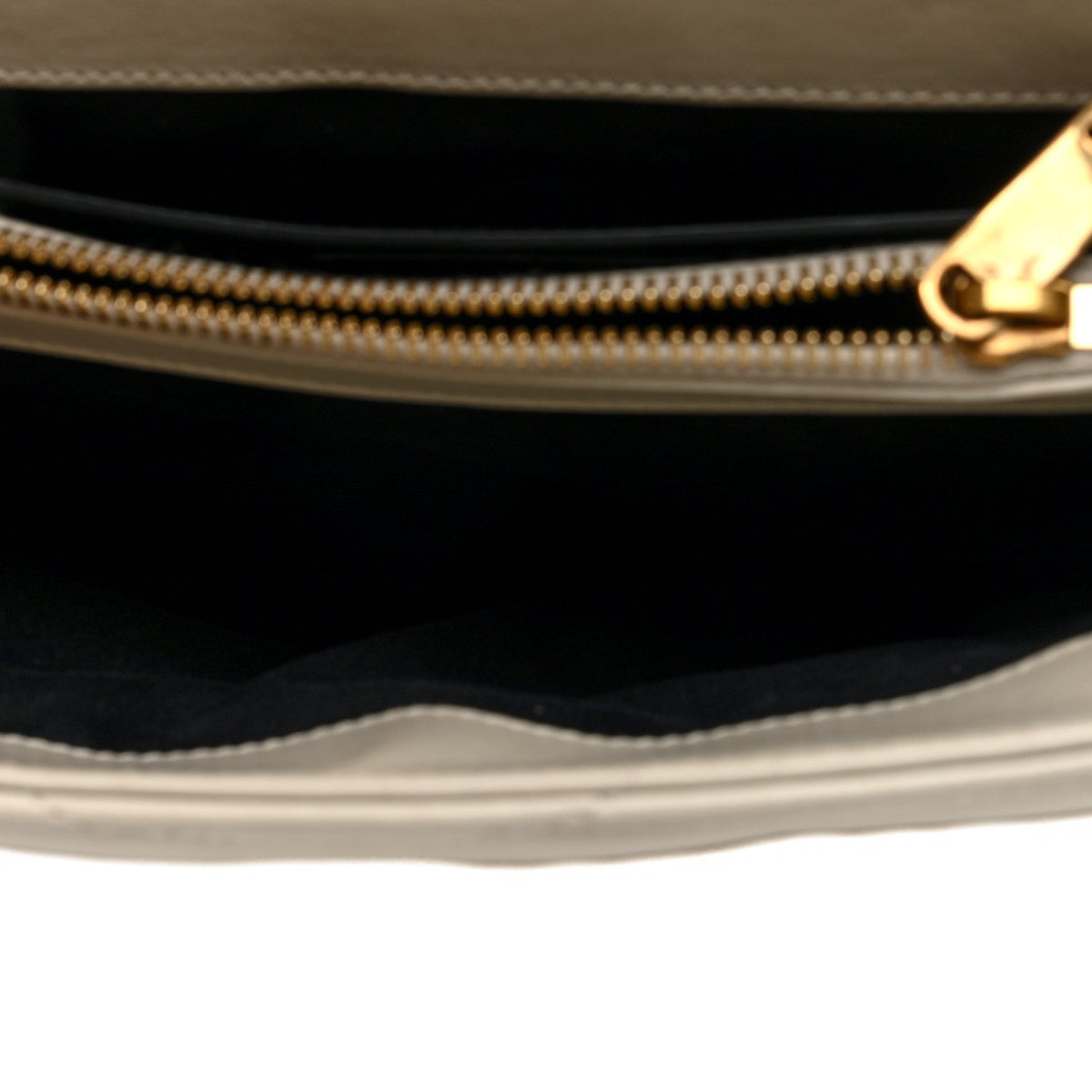Calfskin Y Quilted Monogram Small Loulou Chain Satchel Crema Soft