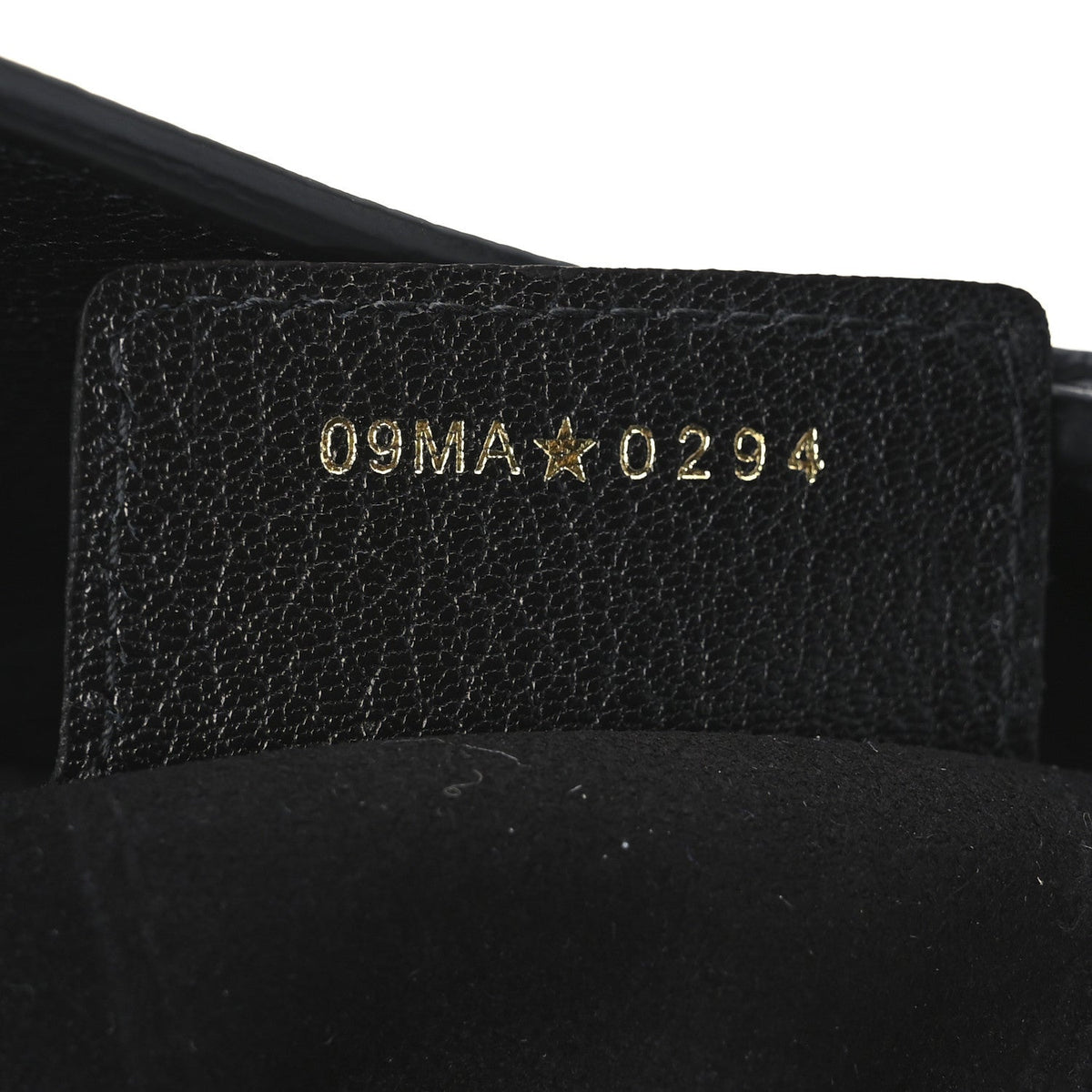 Shiny Goatskin Saddle Bag With Strap Black