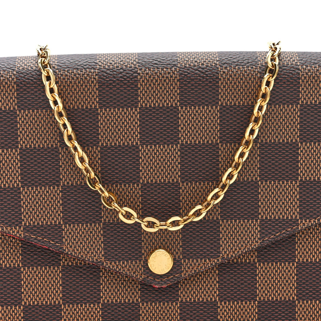 Damier Ebene Pochette Felicie Chain Wallet