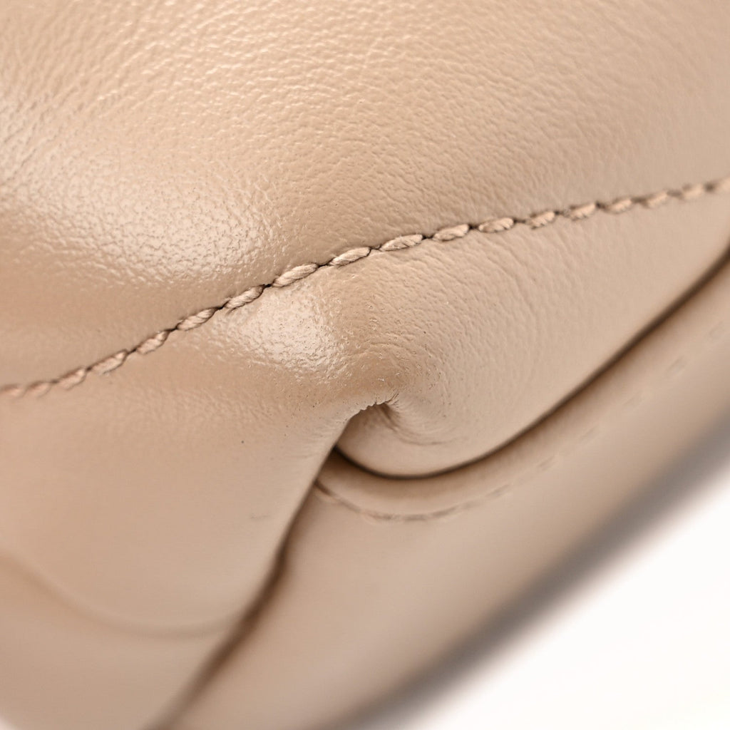 Calfskin Y Quilted Monogram Toy Loulou Crossbody Bag Dark Beige