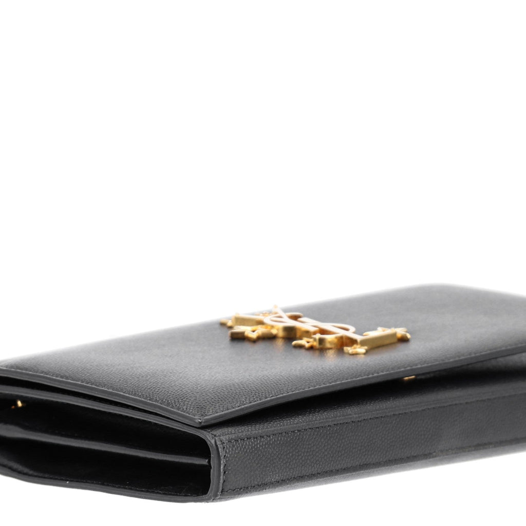 Grain De Poudre Star Studded Monogram Wallet on Chain Black