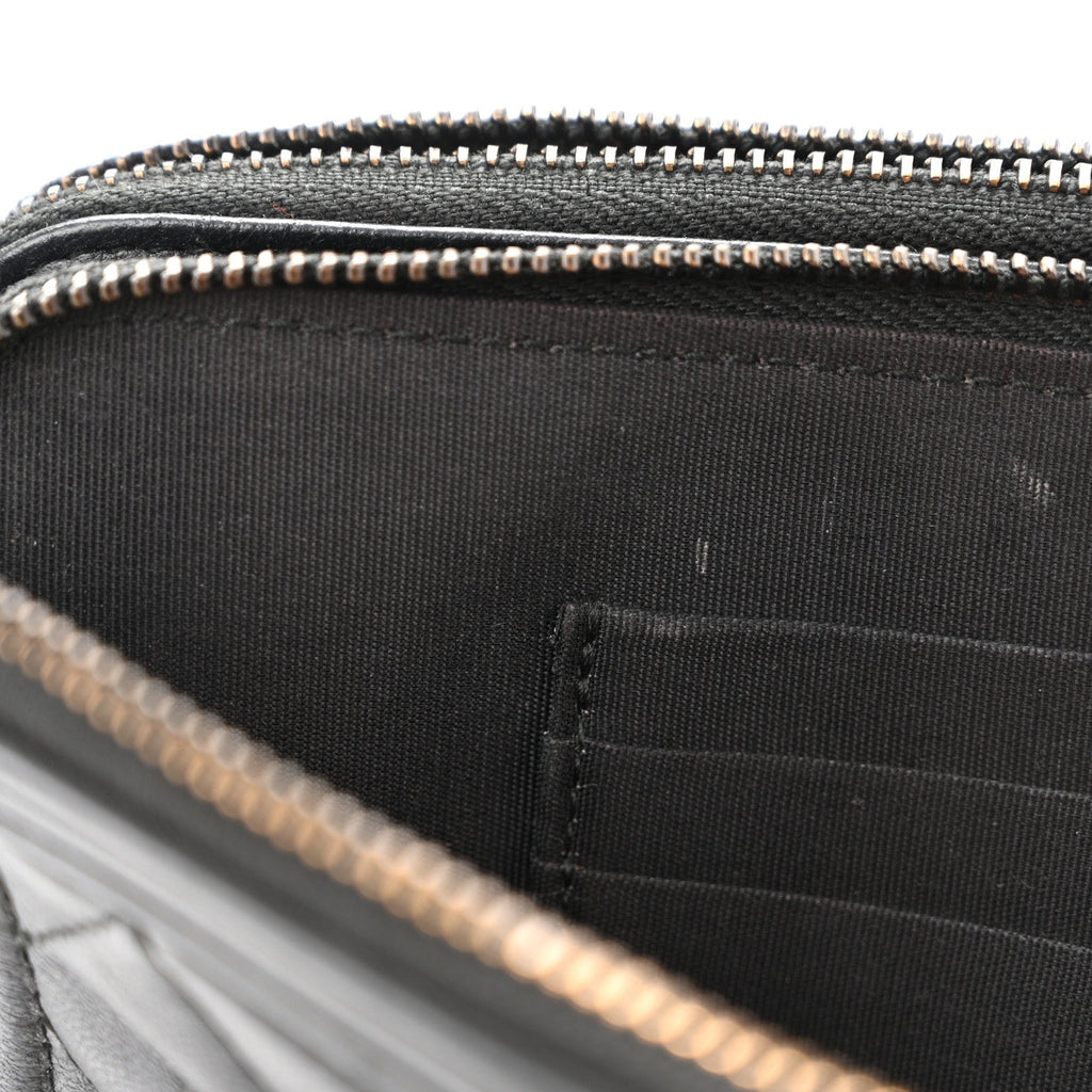 Lambskin Quilted Small Boy Clutch With Chain So Black