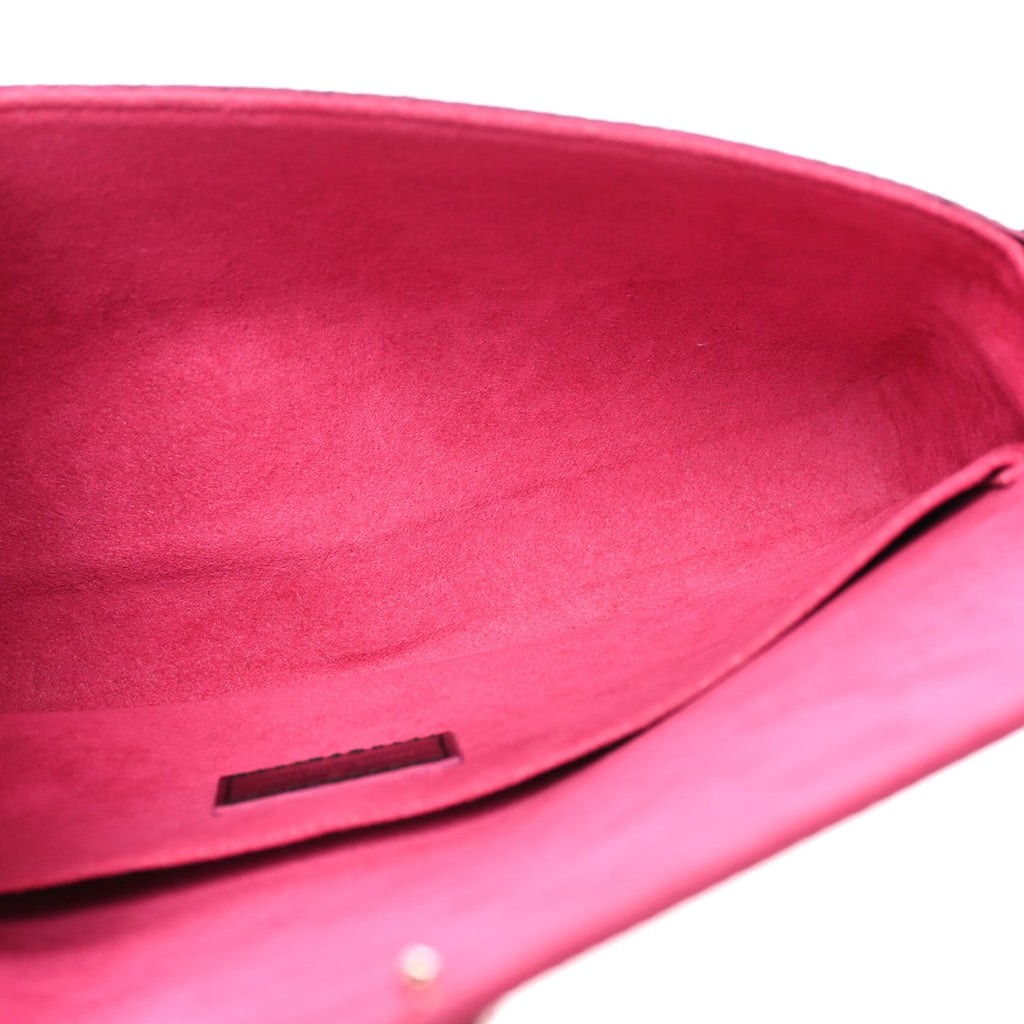 Epi Pochette Felicie Black Hot Pink
