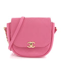 Goatskin Stitched Casual Trip Messenger Flap Pink