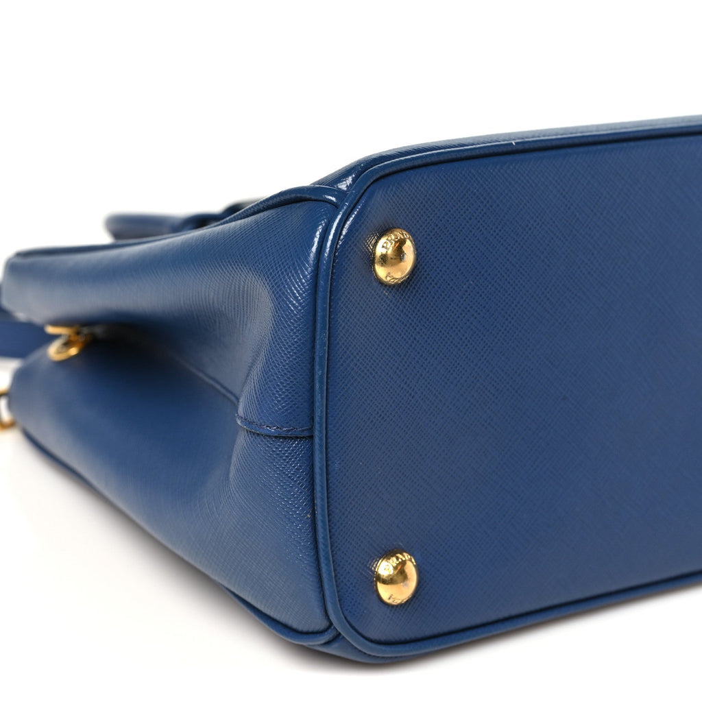Saffiano Small Galleria Double Zip Tote Bluette
