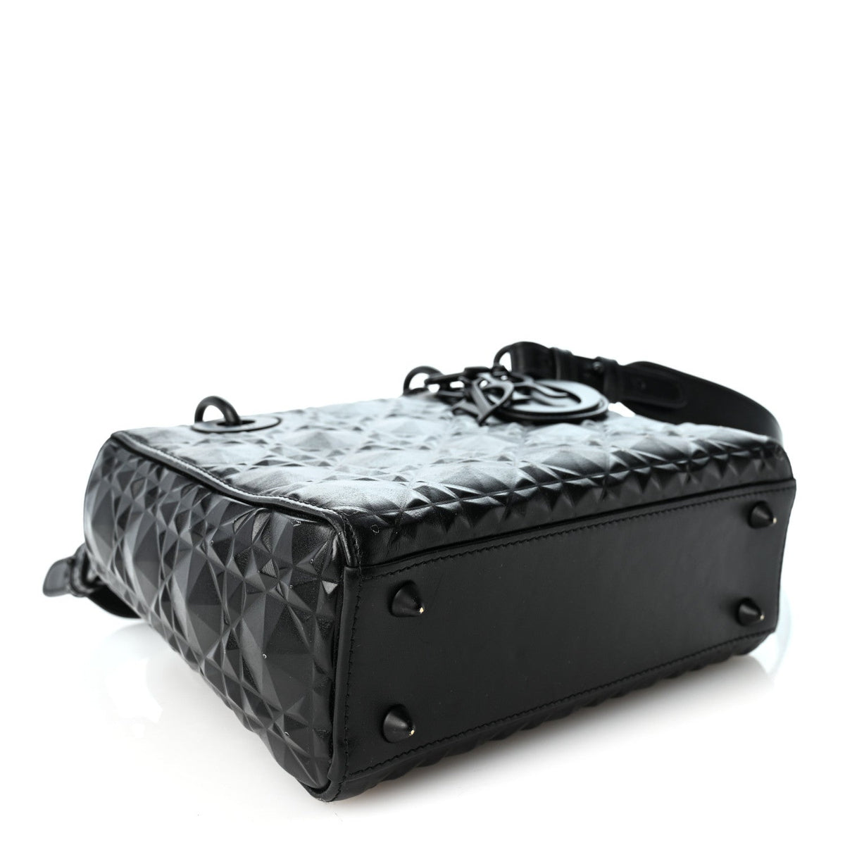 Calfskin Cannage Diamond Small My ABCDior Lady Dior Black