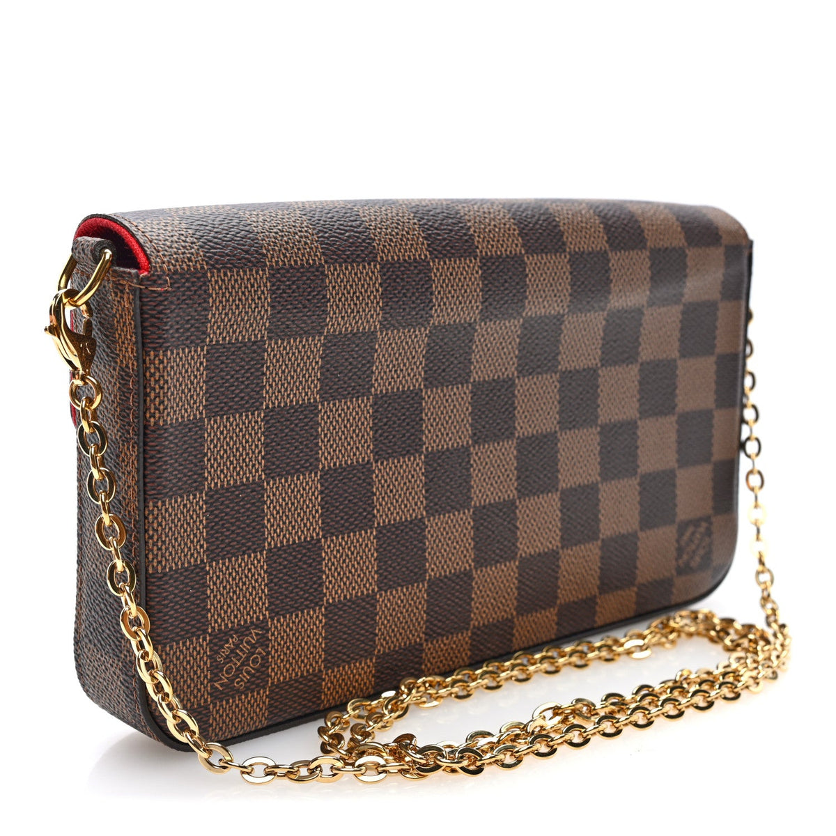 Damier Ebene Pochette Felicie Chain Wallet