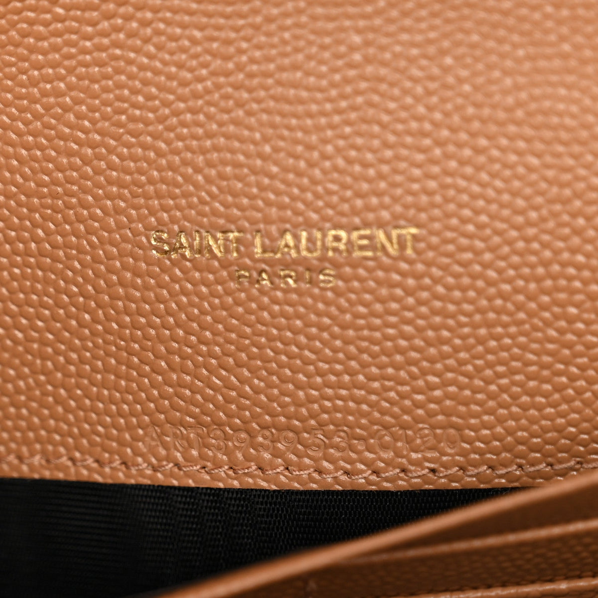 Grain De Poudre Matelasse Chevron Monogram Envelope Chain Wallet Dune