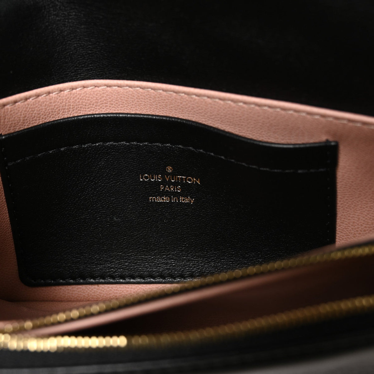 Lambskin Embossed Monogram Pochette Coussin Crossbody Black