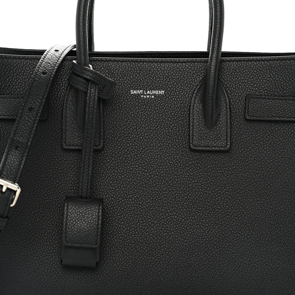 Grained Calfskin Baby Sac De Jour Souple Black