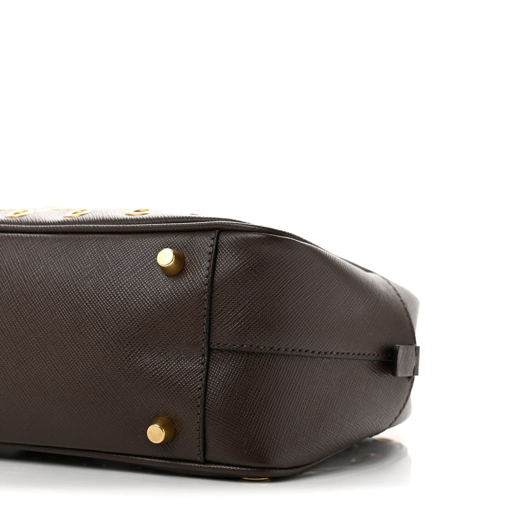 Saffiano Grommets Bowler Caffe