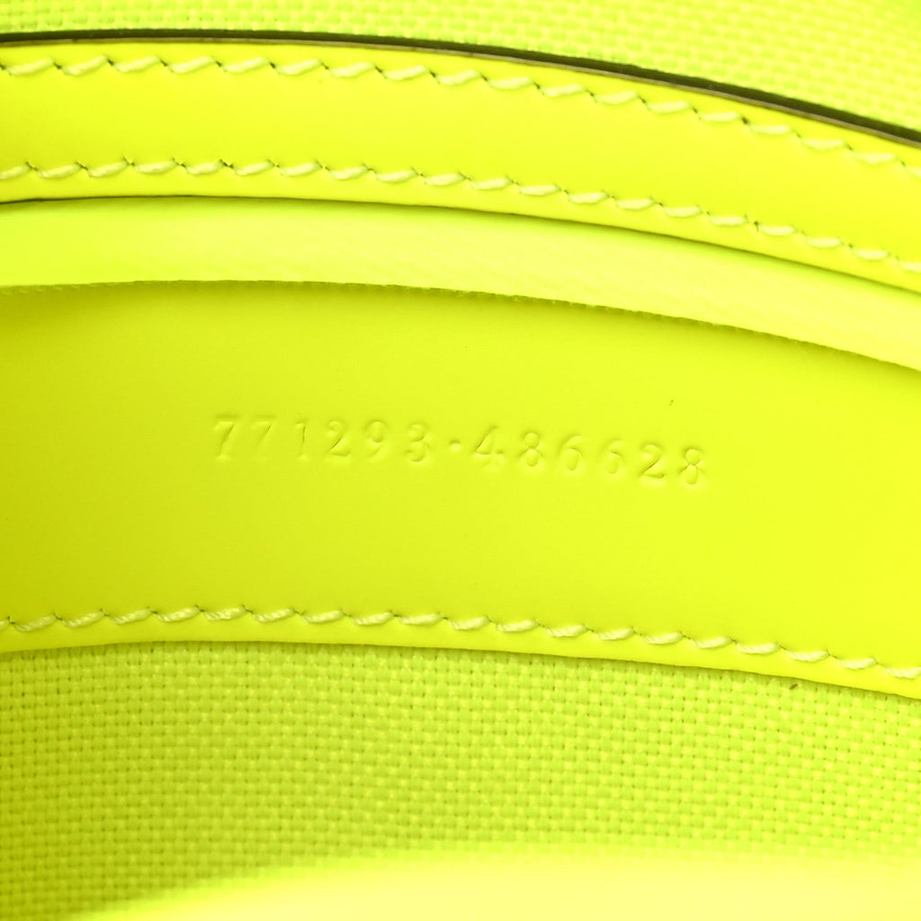 Rubber Effect Monogram GG Crossbody Bag Fluorescent Yellow