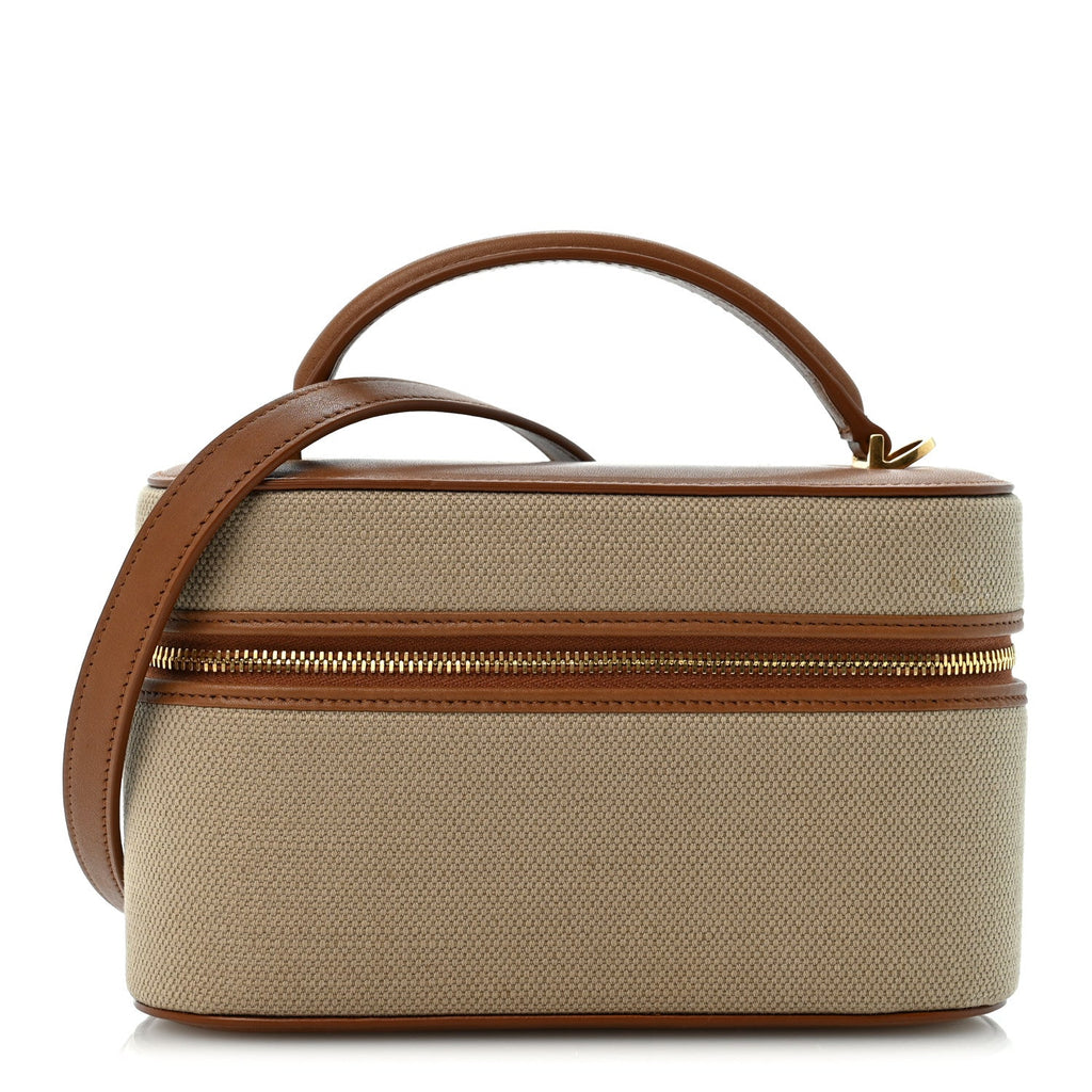 Canvas Calfskin Mini Gaby Vanity Case Desert Dust Brick
