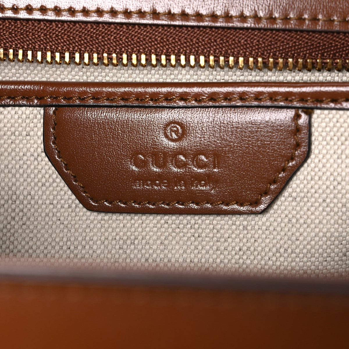 Boarded Dyana Lux Calfskin Web Medium Bamboo 1947 Top Handle Bag Brown