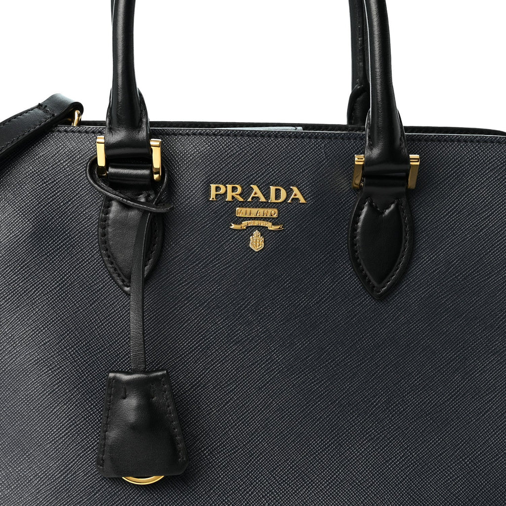 Saffiano Soft Calfskin Small Zippered Tote Baltico