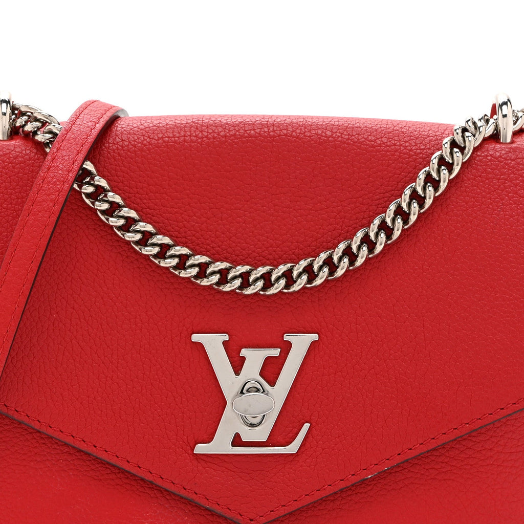 Soft Calfskin Mylockme Chain Bag BB Rubis