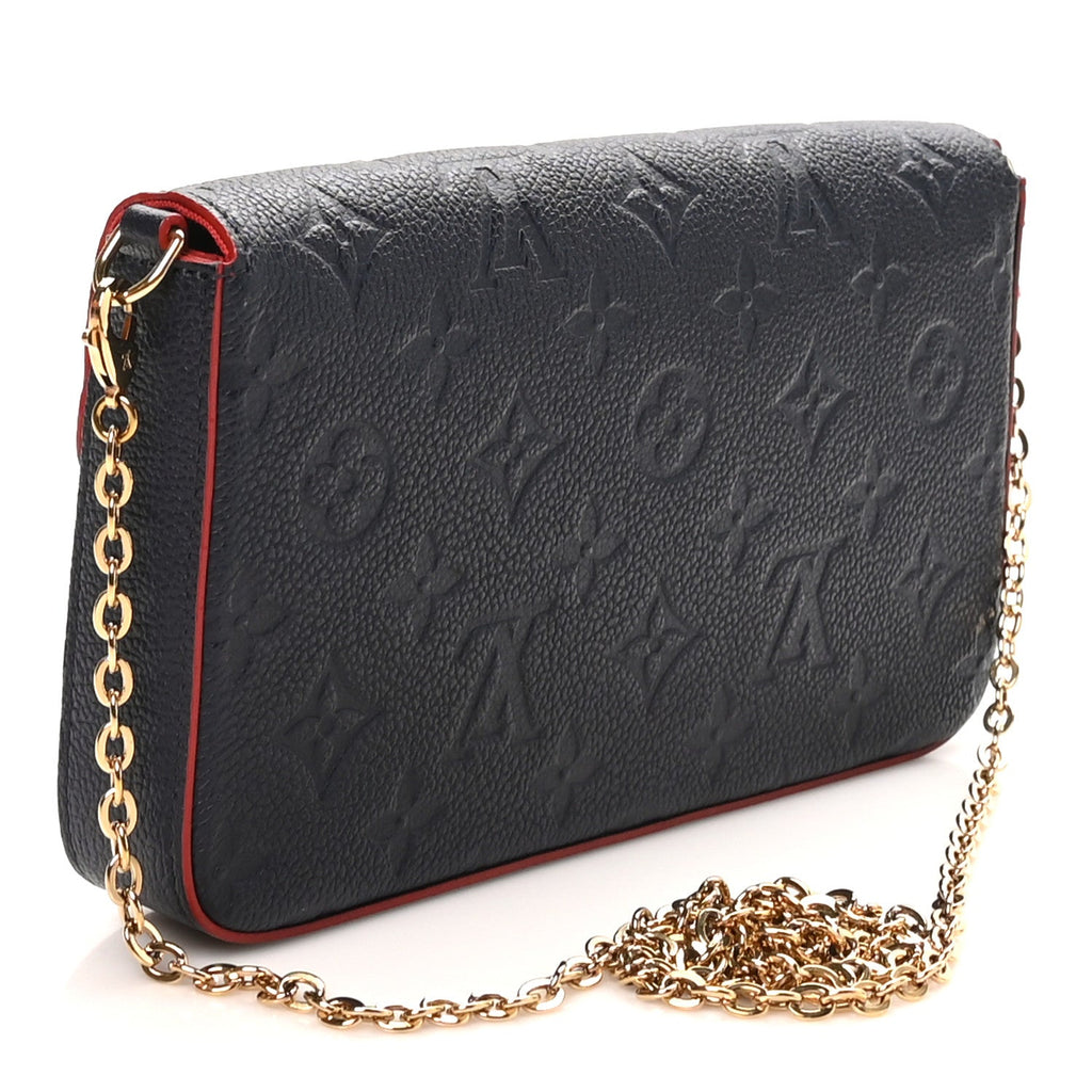 Empreinte Pochette Felicie Chain Wallet Marine Rouge